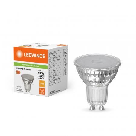 Ledvance GU10 PAR16 Reflektor 120°-Ausstrahlwinkel 6.9W wie 49W 2700K warmweiß